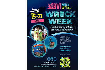 BVI Wreck Week 2025 Flyer + QR code